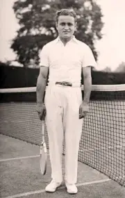 Yugoslav tennis player Franjo Puncec, circa 1938 Historic Old Photo