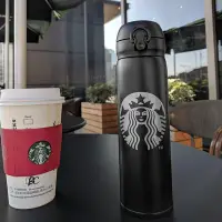 在飛比找Yahoo!奇摩拍賣優惠-保溫杯 500ml保溫壺 Starbucks 304不鏽鋼保