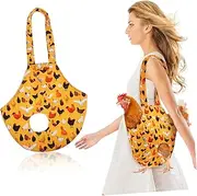 BESPORTBLE 2pcs Pet Chicken Outing Bag Chicken Purse Chicken Carrier Chicken Carry Bag Hen Storage Bag Chicken Catcher Bag Hen Sling Chicken Backpack Chicken Carrying Bag Canvas Yellow