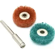 Satin Finish Buffing Wheels 13/16" & Mandrel 1/8" 3Pcs