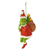 19pcs Acrylic Nightmare Before Christmas Tree Decorations Green Grinches Christmas Hanging 2D Flat Ornaments with Printing and Car Interior