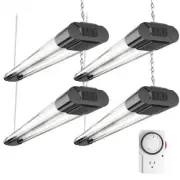 4 Pack 2ft LED Grow Light with Mechanical Outlet Timer, 4 Pack-Full Spectrum