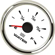Aquarium Car Water Tank Gauge 52mm Stainless Steel Round Gauge White Dial Silver Trim Durable and User-Friendly