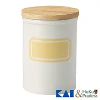 在飛比找momo購物網優惠-【KAI 貝印】簡約陶瓷密封罐(淺鵝黃)