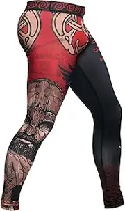 [Hardcore Training] Viking 3.0 Black Compression Pants Men's Compression Trousers Men's Sportswear Grappling MMA Martial Arts Grappling Trousers No Gi