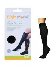 [Flightmode] Travel Anti-Fatigue Flight Compression Socks L in Black