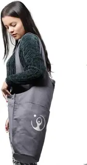Yoga Mat Bag Shopping Tote Sling Carrier w/Zipper, Long Strap Bundle,Fits Most