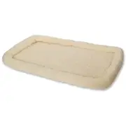 41" Fleece Pet Bed - Plush & Washable, Ideal for Crates & Carriers, Cream