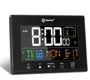 Digital Atomic Alarm Clocks for Bedrooms with 2 USB Ports, Color VA Display A...