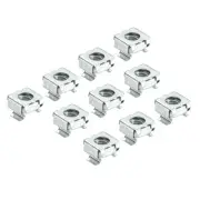 M6 Cage Nut Carbon Steel for Server Rack Cabinet Blue White 30Pcs