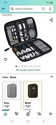 BAGSMART Electronics Organizer Travel Case, Small Cable Organizer Bag, NWT