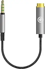 Geekria 3.5mm (1/8'') Balanced Male to 4.4mm Balanced Female Adapter Cord/5 Cores Conversion Audio Cable, Headphones Plug Adapter, Aluminum Alloy Audio Plug, PP Yarn Braided Upgrade Cable (14cm)