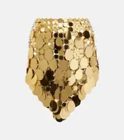 [Rabanne] Rabanne Golden Sparkle Assembly sequined miniskirt AU 14 gold