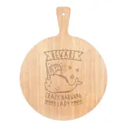 Beware Crazy Narwhal Lady Pizza Board Paddle Wooden Unicorn Funny