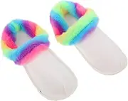 [WESIEVYA] 1 Pair Thermal Slipper Soles Hole Cozy Slippers Insert Winter Removable Foot Boot Soles for Shoes Removal Inner Clog Inserts Warm Furry Wool Fuzzy Plush