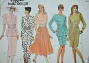 Vogue 1012 Misses Dress, Top & Skirt -Size 18-20 22 UNCUT
