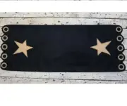 Black & Tan Star Table Runner - 14x36