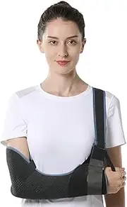 Medical Arm Sling Support Arm Sling Immobilizer Perforated Breathable Fabric Adjustable Tightness For Hand Injury, Broken Arm, Dislocated, Postoperative And Plaster Period (Size : M)