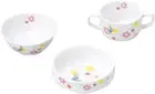 OGISO Peter Rabbit Fleur Reinforced Porcelain Dinnerware Set of 3 (Dishwasher an
