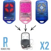 2 x ATA PTX4 Securacode gate/garage door remote control PTX-4 replacement