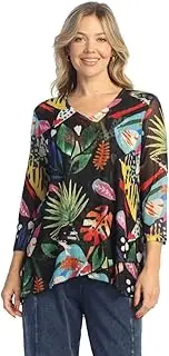 [Jess & Jane] Crepe Mesh Tunic Top - CM2