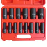 1/2 Inch Deep Drive Impact Socket Set,6-Point,Metric (10mm-32mm),14 Pcs,Cr-Mo...