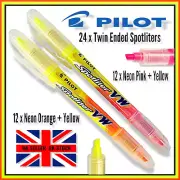 Pilot Spotliter 24 x Twin ended highlighters 12 x pink/yellow 12 x orange/yellow