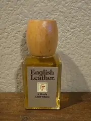 Vintage English Leather After Shave Wooden Top No.913. By MEM Original Box