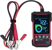 Car Battery Tester, 12V 24V 100‑1999 CCA Load Plug and Play Display Overall Battery Data Auto Battery Analyzer Overvoltage Protection Four Color Screen Battery Load Tester