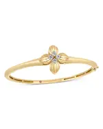 Roberto Coin 18K Yellow Gold Love in Verona Diamond Flower Bangle Bracelet - Exclusive
