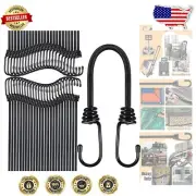 50-Pack 24 Inch Bungee Straps with Thick Hooks - Durable & Versatile Outdoor Use