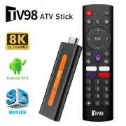 Smart TV Stick Android 14 2.4G & 5G Dual WiFi BT5 8K IR Control Media Player USA