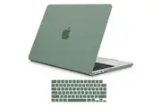 15 inch Air 2023 MacBook Air Matte Case A2941 M2 Chip Hard Shell Case Keyboard Cover Midnight Green