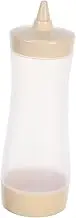BESTOYARD 3pcs Beige Squeeze Bottles Condiment Jars for Ketchup Mustard Leakproof Sauce Dispensers for Bbq and Camping