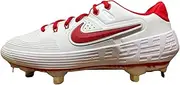[Nike] Women's Zoom Hyperdiamond 3 Elite Softball Cleats (White/University Red-White, 9)