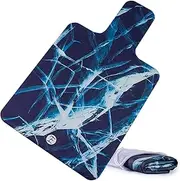 EchoMe Pilates Reformer Mat non slip,Reformer towel suitable for all Reformers, Machine Wash Light Weight Portable black (Ice Crack)