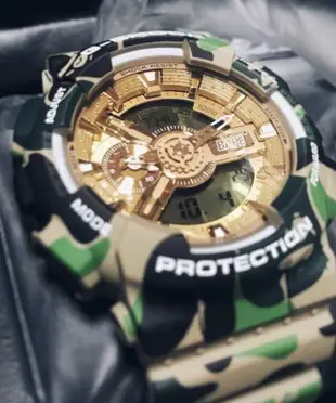 G-SHOCK X A BATHING APE®聯名錶款GA-110APE-5A 手錶