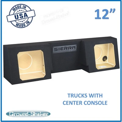 GMC Sierra 12" Dual Sub Box Regular Cab / Single Cab Ground Shaker Solo Baric