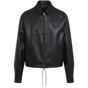 [Prada] Prada Triangle-logo Leather Jacket 48 IT BLACK