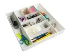 Dial Industries Expandable Junk Drawer Desk Organizer Storage Tray White