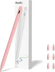 Pencil 2nd Generation for iPad 2018-2024 with Magnetic Wireless Charging Compatible with Apple iPad Pro 13”(M4)/12.9”/11”,iPad Air 6(M2)/5/4/3,iPad Mini 7(A17 Pro)/6/5,iPad10/9/8/7/6 Pink