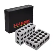 1 Matched Pair 246 blocks 23 holes.0002" 2-4-6 Blocks Machinist 2x4x6 blocks