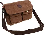 [CONGARTENO] 1Pc Vintage Canvas Shoulder Bag for Men Stylish Crossbody Messenger Bag Durable Storage Pouch for Casual Use for Organizing Essentials present for