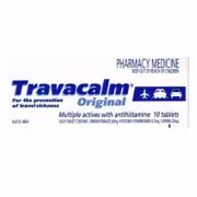 TRAVACALM ORIGINAL TRAVEL SICKNESS 10 TABLETS FOR SEA AND MOTION SICKNESS ^