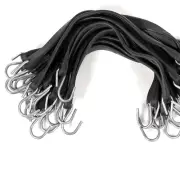50-Pack Heavy Duty 21-Inch Rubber Bungee Cords with S-Hooks for Cargo Security