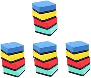 FOYTOKI 24pcs Mini Erasers for Dry Erase Whiteboard Blackboard Cleaning Tools Magnetic Sheet Erasers Portable Chalkboard Classroom Supplies