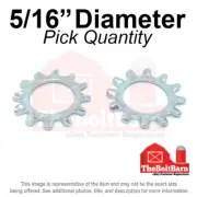 5/16" External Tooth Star Lock Washer Low Carbon Steel Zinc (Pick Quantity)