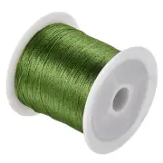 328FT 3 Strands Fiber Braided DIY Beading Thread Wire Line Light Olive Green