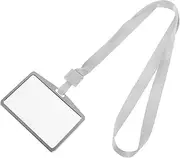 SECFOU Simple Tag Sleeve Id Holder Lanyard Card Holder Aluminum Alloy Protective School Id Card c