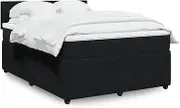 Generic Box Spring Bed with Mattress Black Queen Velvet